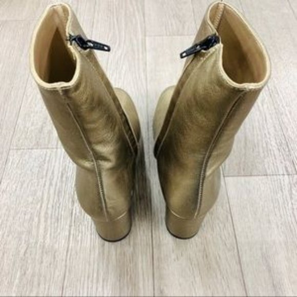 Anthropologie Gold Leather Boots - Picture 4 of 4